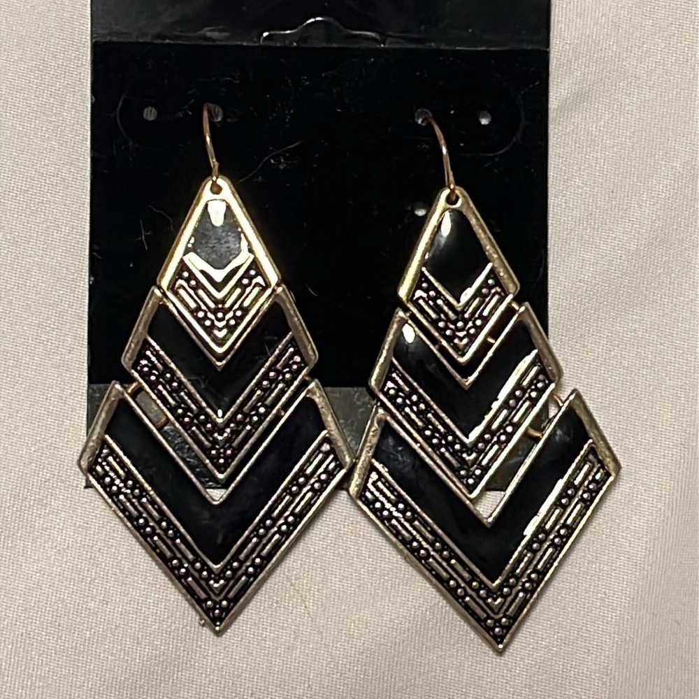 Black Gold Earrings